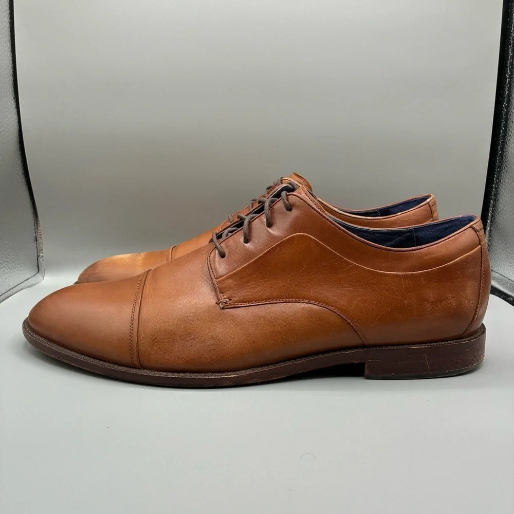 Cole Haan Grand 2.0 Harrison Men’s 14 M Chestnut Derby Cap Toe Oxford C32796
